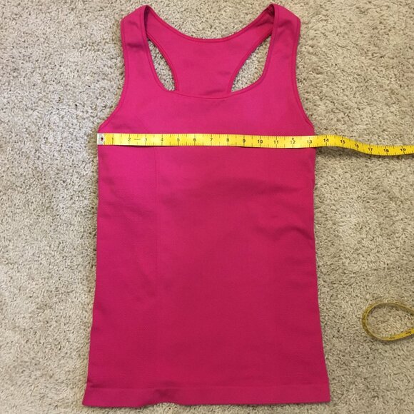 Hot Pink Barbiecore Stretchy Racerback Back Tank Top With Inbuilt Bra - Picture 9 of 11
